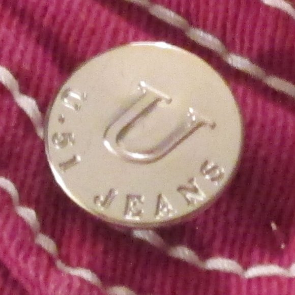 ❤ U-51 HOT PINK/FUCHSIA JEANS WITH EMBROIDERY ❤ - Picture 13 of 15